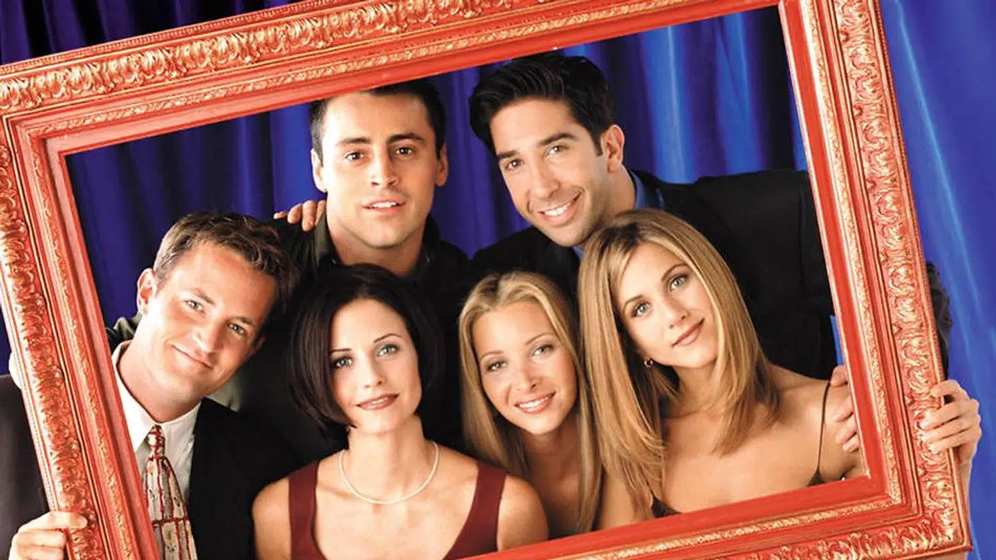 The cast of the popular television series "Friends" are pictured in this undated publicity photograph. (L-R) Matthew Perry as Chandler Bing, Courteney Cox Arquette as Monica Geller, Matt LeBlanc as Joey Tribbiani, Lisa Kudrow as Phoebe Buffay, David Schwimmer as Ross Geller, Jennifer Aniston as Rachel Green.