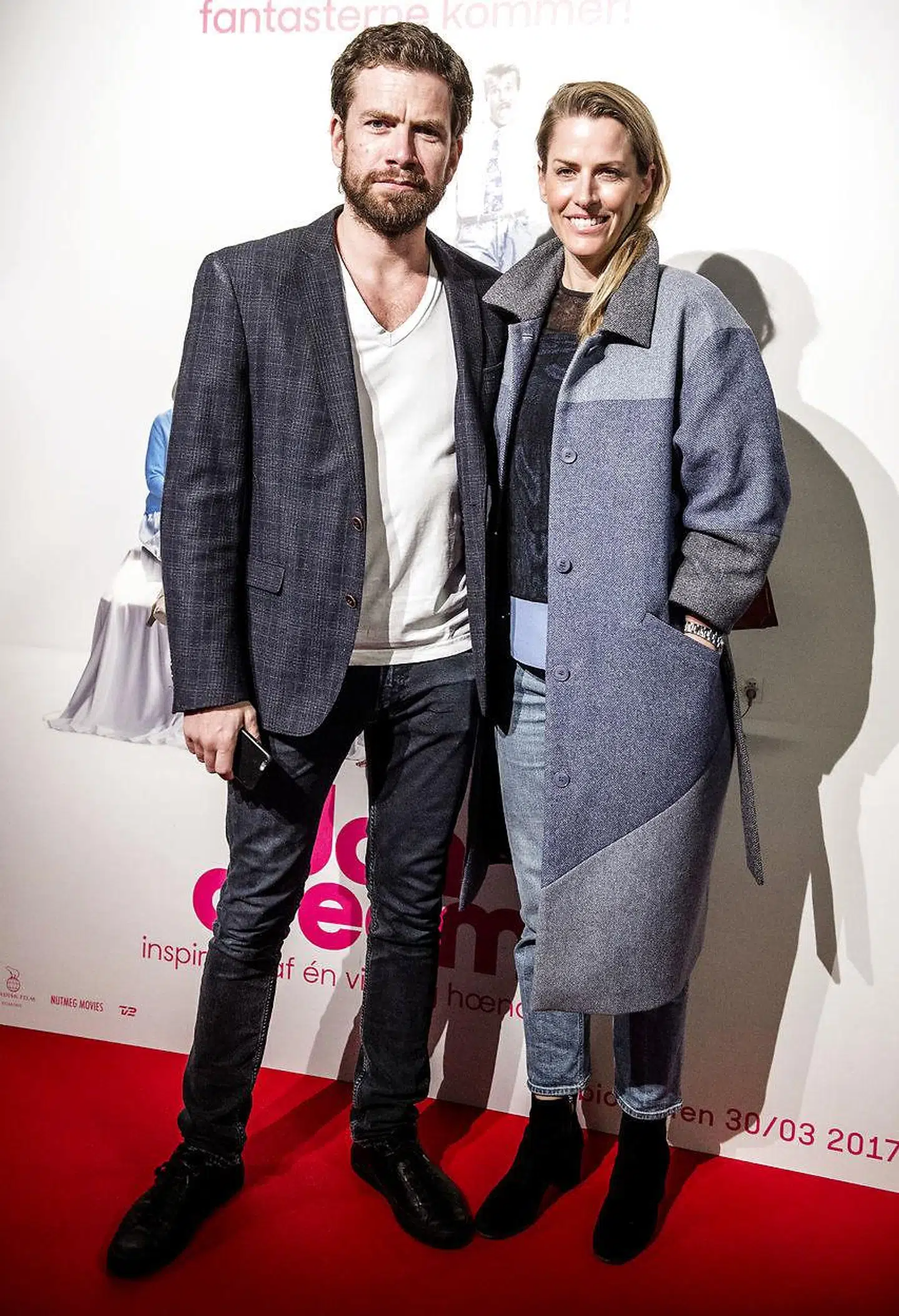 Nikolaj Lie Kaas med konen Anne Langkilde.