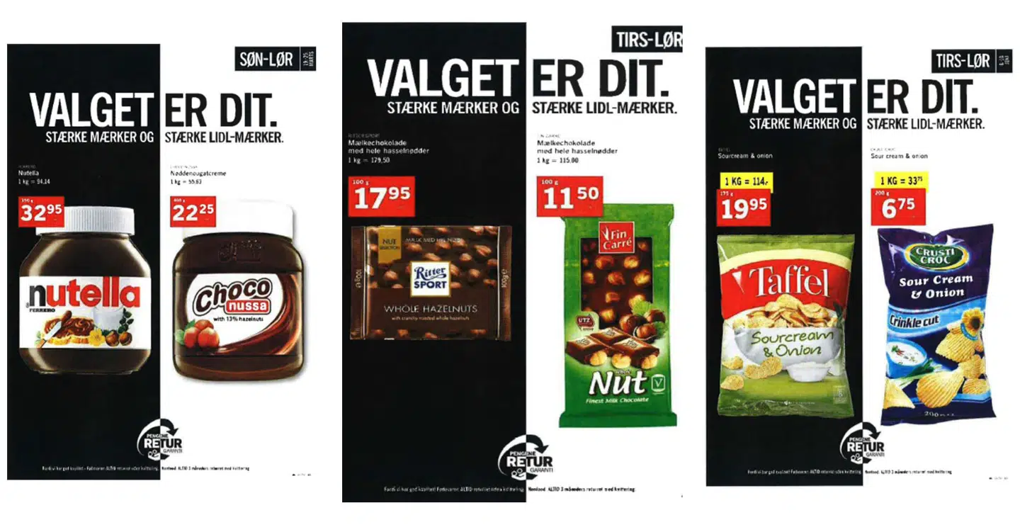 Lidls reklame for egne mærker var ikke fuldt ud lovlig, har Sø- og Handelsretten afgjort.