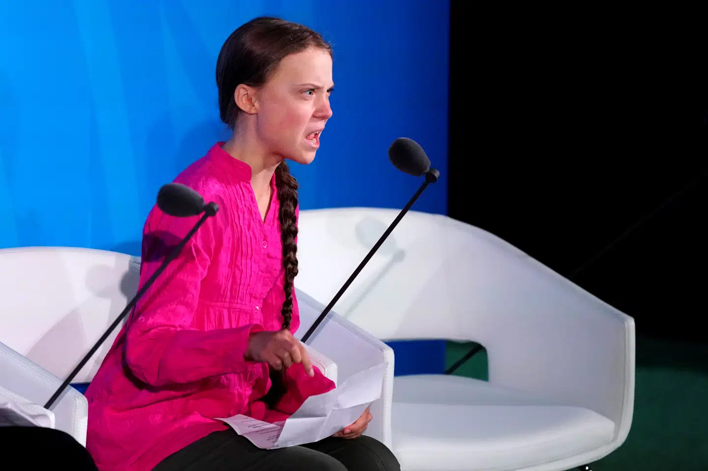 16-årige Greta Thunberg holdt en følelsesladet tale ved åbningen af FN's klimatopmøde i New York den 23. september. (Arkivfoto) Carlo Allegri/Reuters