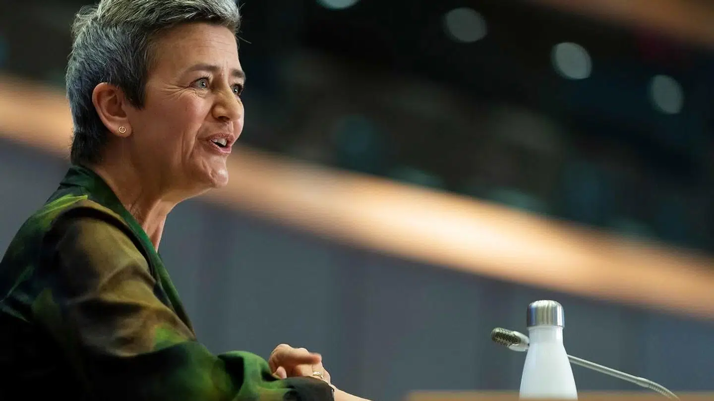 Margrethe Vestager under høringen tirsdag.