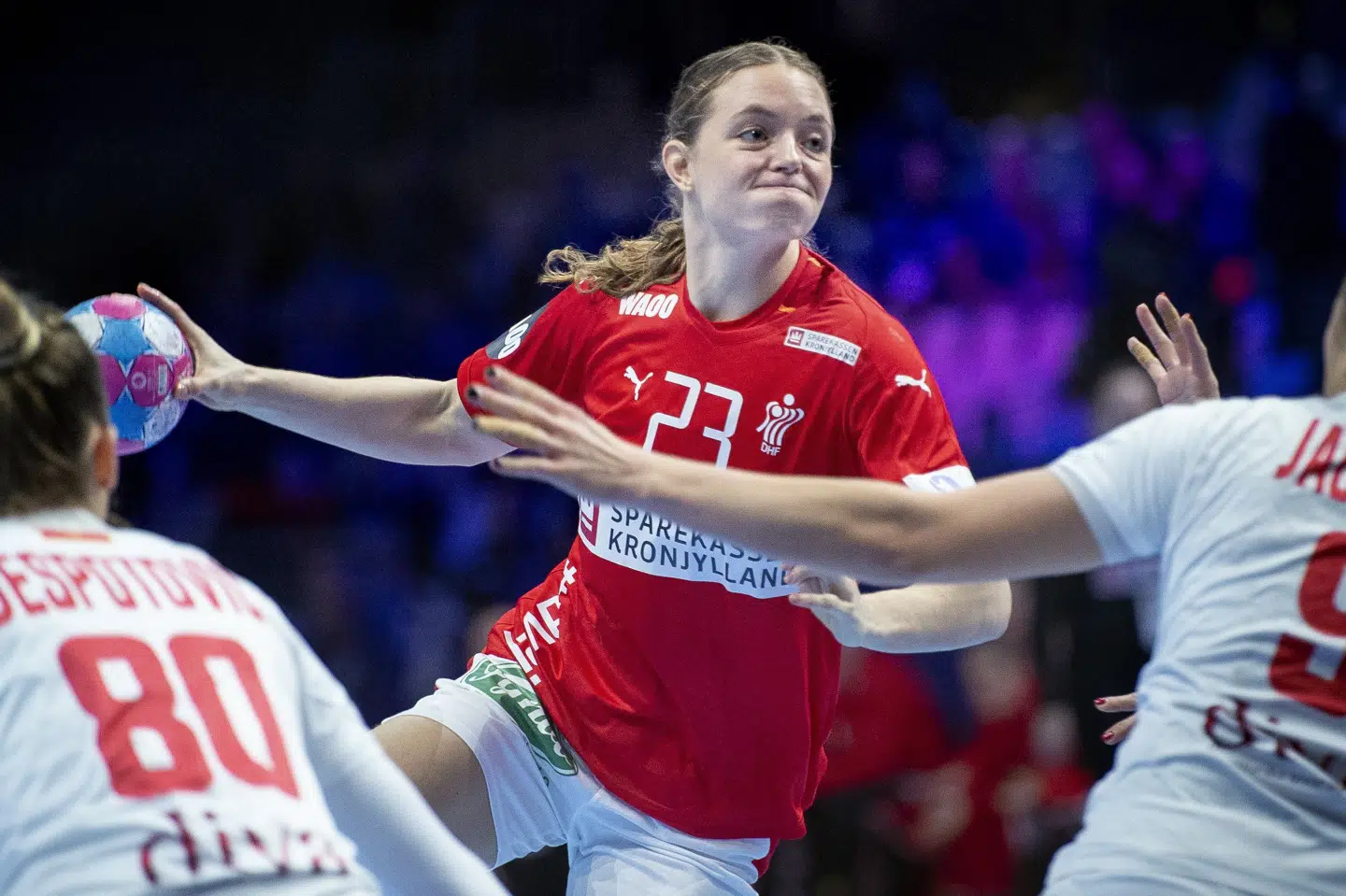 Kristina Jørgensen - her i aktion for Danmark - scorede otte gange for Viborg. (Arkivfoto) Liselotte Sabroe/Ritzau Scanpix