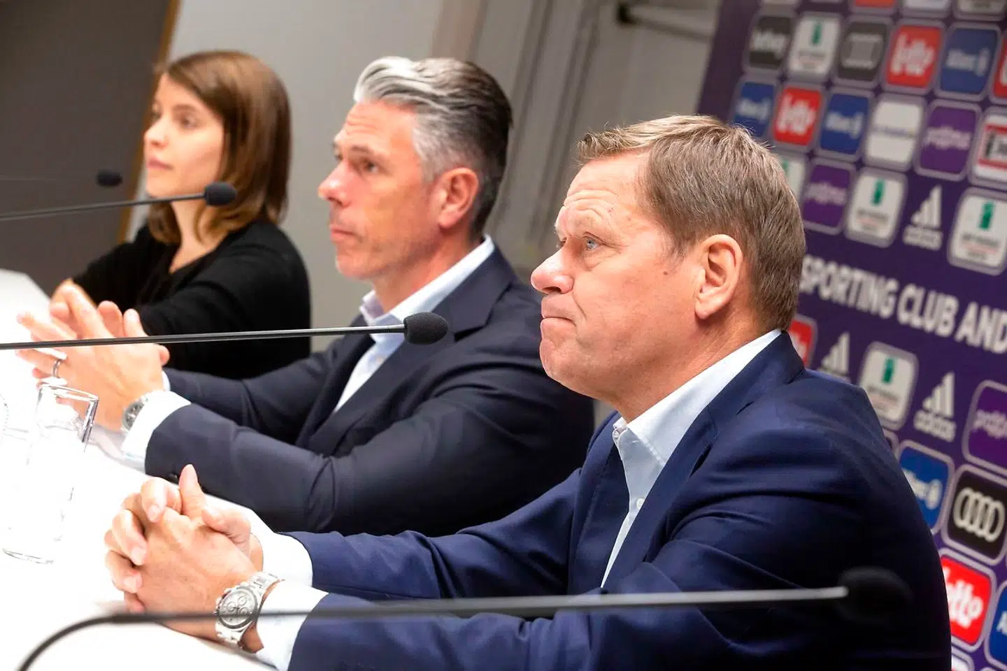 Sådan så det ud, da Frank Arnesen sidste år blev præsnteret som teknisk direktør i Anderlecht.