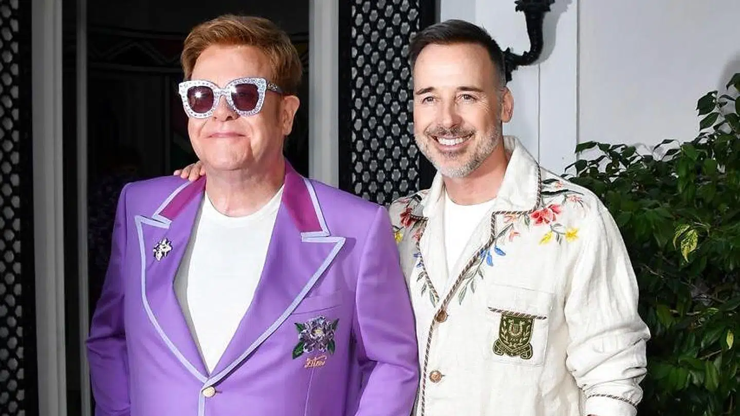 Elton John sammen med sin mand David Furnish