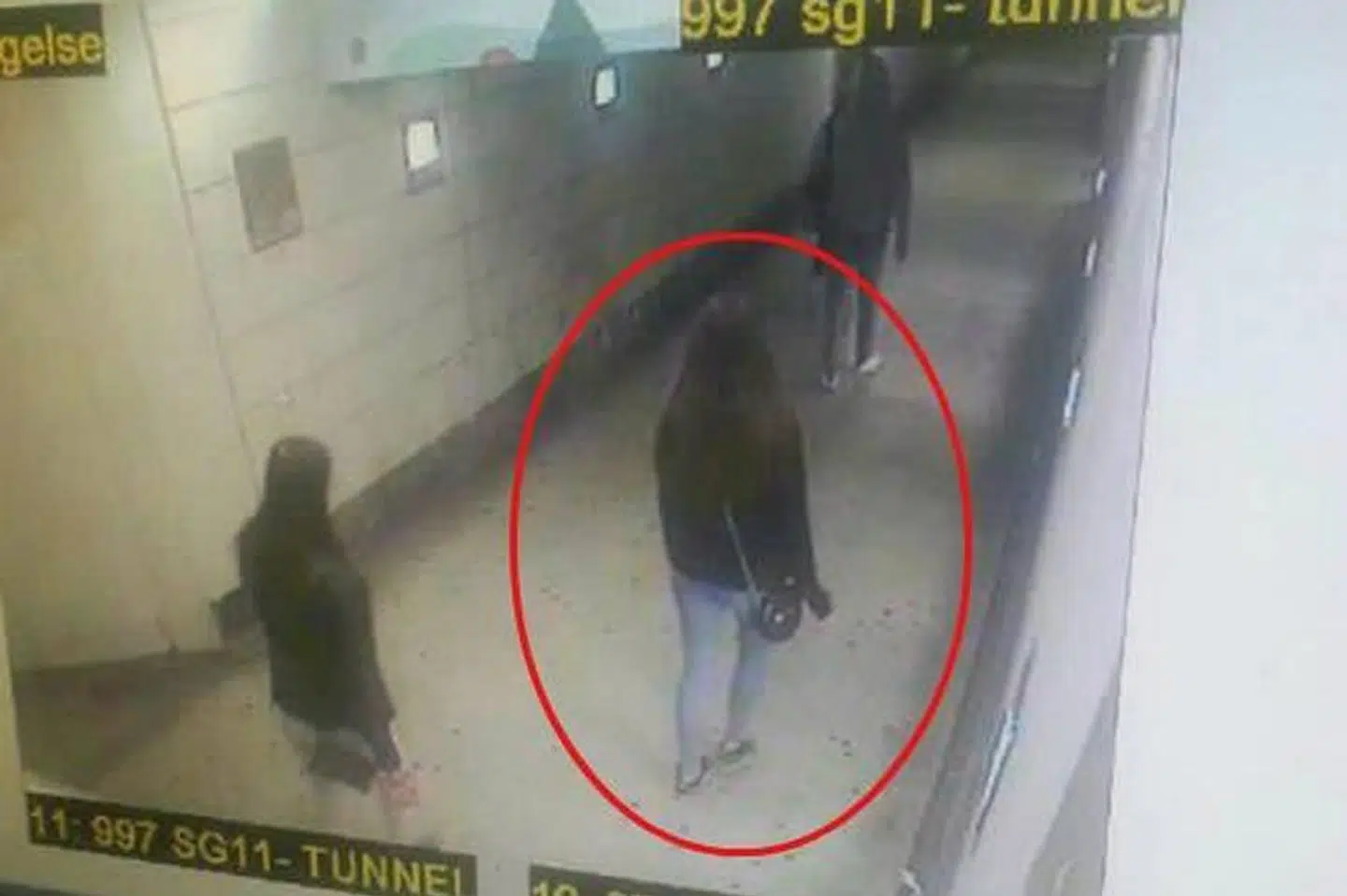 Overvågningsbillede fra Slagelse Station, der viser 17-årige Emilie.