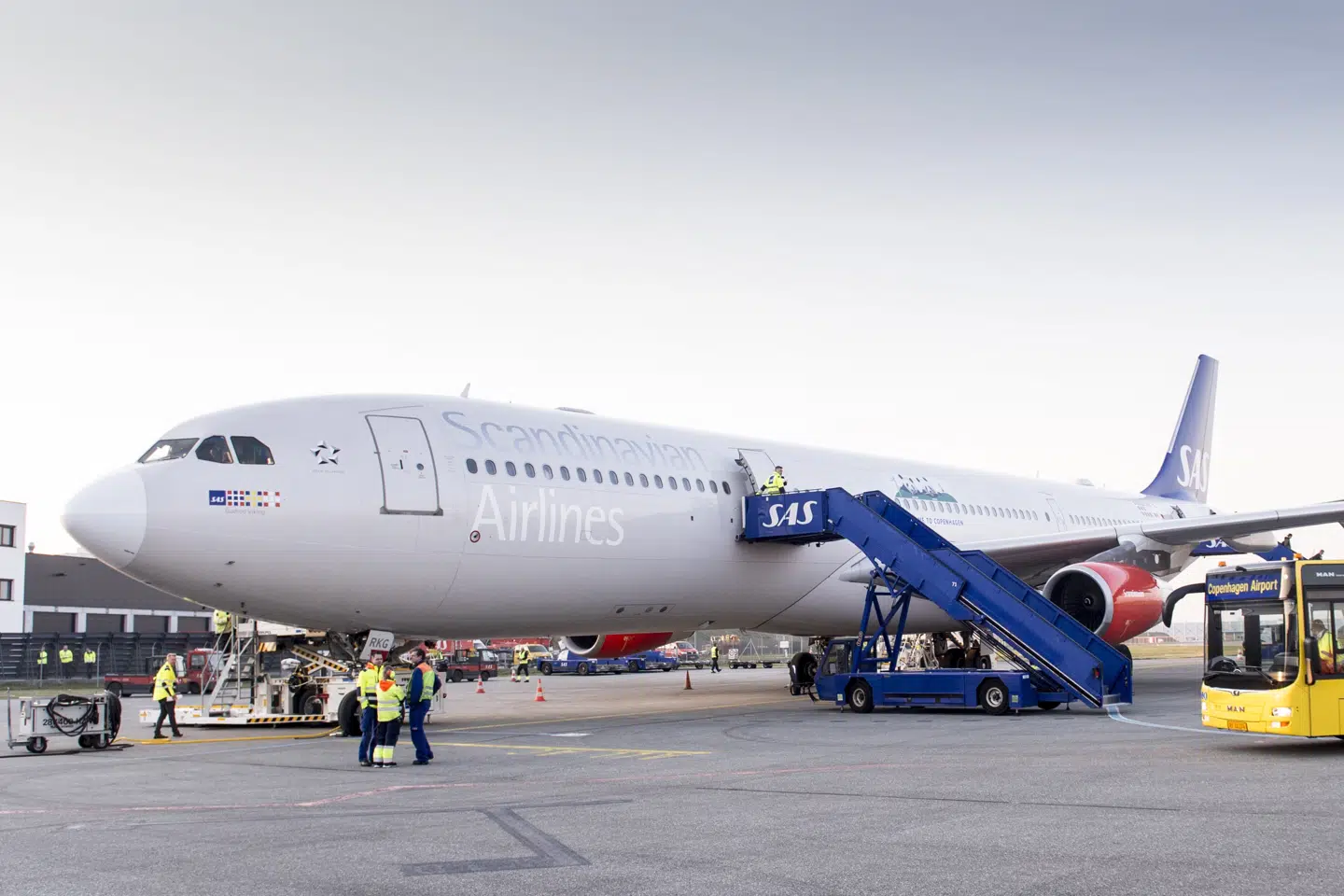 Luftfartselskabet SAS tror på, at dets kunder er villige til at betale 20-30 kroner ekstra per billet for at støtte den grønne omstilling. (Arkivfoto). Mads Claus Rasmussen/Ritzau Scanpix