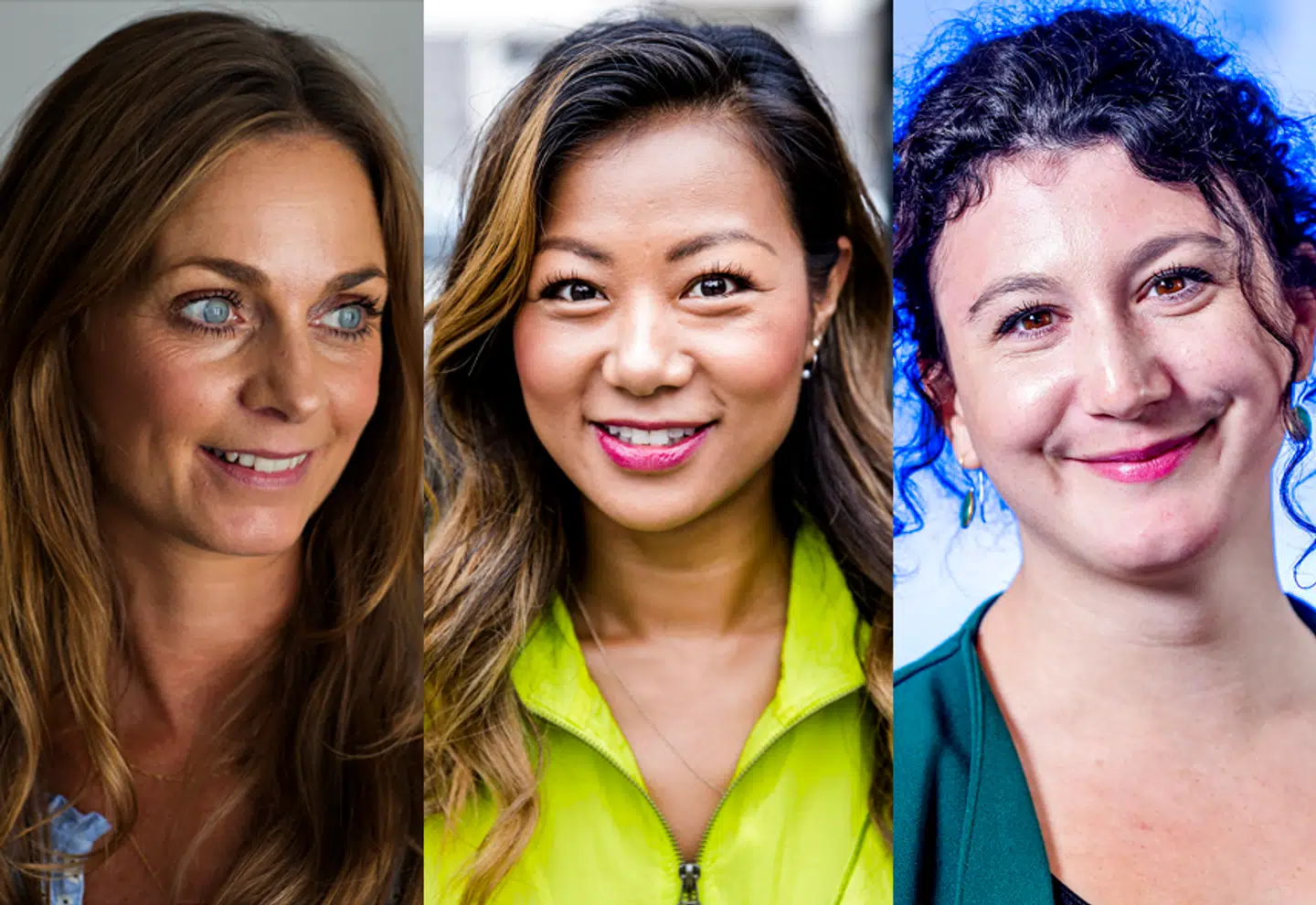 Du kan læse om de tre iværksættere Pernille Corydon (til venstre), Katrine Lee Larsen (i midten) og Yael Bassan (til højre), på B.T.dk.