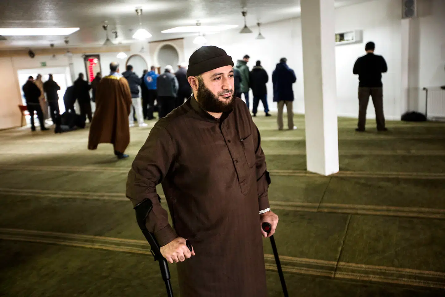(ARKIV) Grimhøjmoskeen, formand Oussama El Saadi. DF og K krævede i 2018 håndtryk fra alle nye statsborgere. Imamen opfordrede dengng til at blive væk fra de nye ceremonier. Ritzau Scanpix.