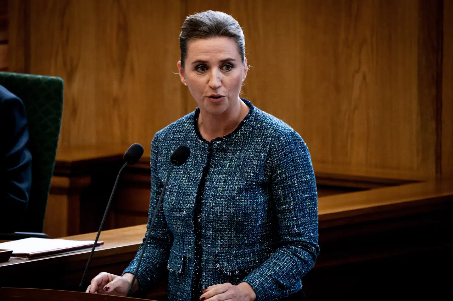 Statsminister Mette Frederiksen (S) holder tirsdag sin første åbningstale i Folketinget som Danmarks statsminister. Niels Christian Vilmann/Ritzau Scanpix