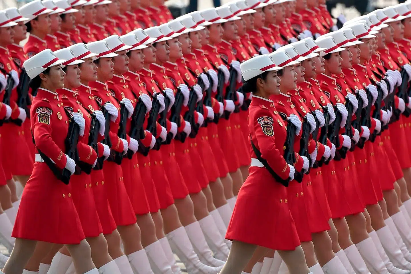 Parade i forbindelse med fejringen af Kinas 70 år som kommunistisk folkestyre.
