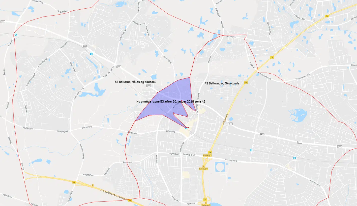 Zonerne omkring Ballerup Station var frem til 20. januar 2019 svære for kunderne at gennemskue, lyder det fra Movia.