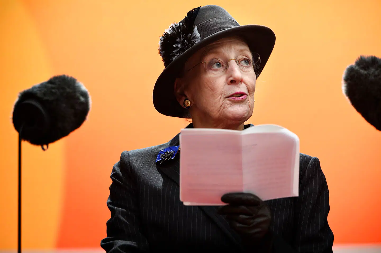 Dronning Margrethe holder tale, da den nye metro i København, Cityringen, bliver officielt åbnet ved stationen på Rådhuspladsen i København, søndag den 29. september 2019.. (Foto: Philip Davali/Ritzau Scanpix)