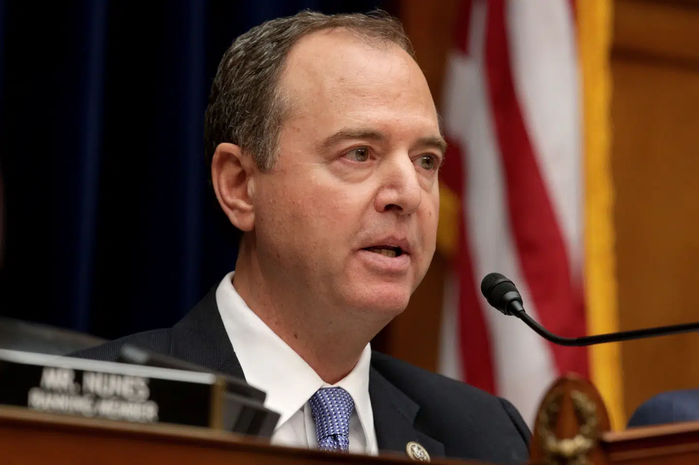 Adam Schiff har ifølge Donald Trump løjet om, hvad Trump sagde til den ukrainske præsident, Volodimir Zelenskij, i en telefonsamtale. Alex Wong/Ritzau Scanpix