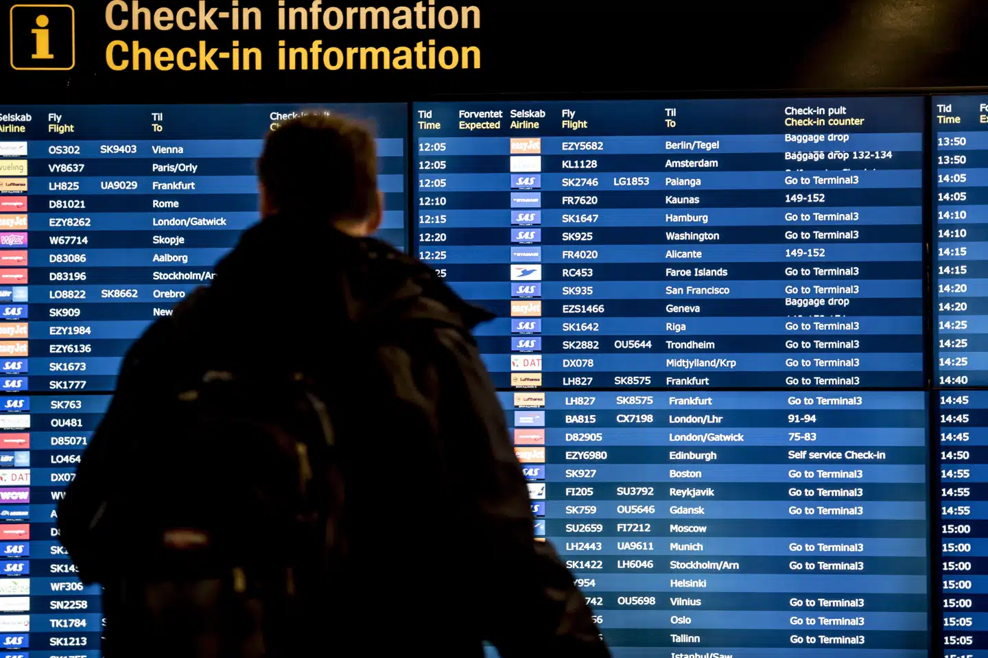 I Københavns Lufthavn åbnede betjente fra PET diskret en kuffert tilhørende en mand, som siden er blevet tiltalt for terror. Anklagen handler om, at han ville forsyne Islamisk Stat med droner og andet udstyr. Sagen behandles for tiden i Københavns Byret. (Arkivfoto) Mads Claus Rasmussen/Ritzau Scanpix