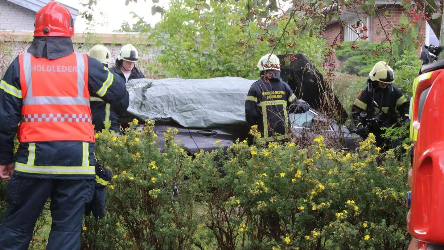 Ulykke i Hadsten. Foto: Per Øxenholt