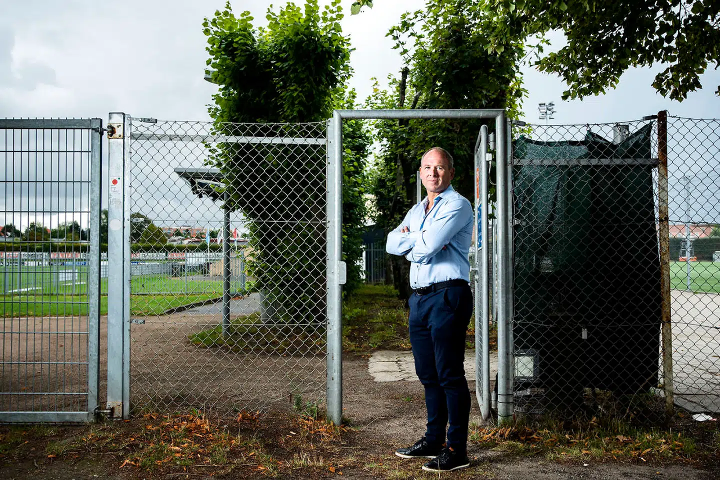 John Bredal foran FC Roskildes stadion.