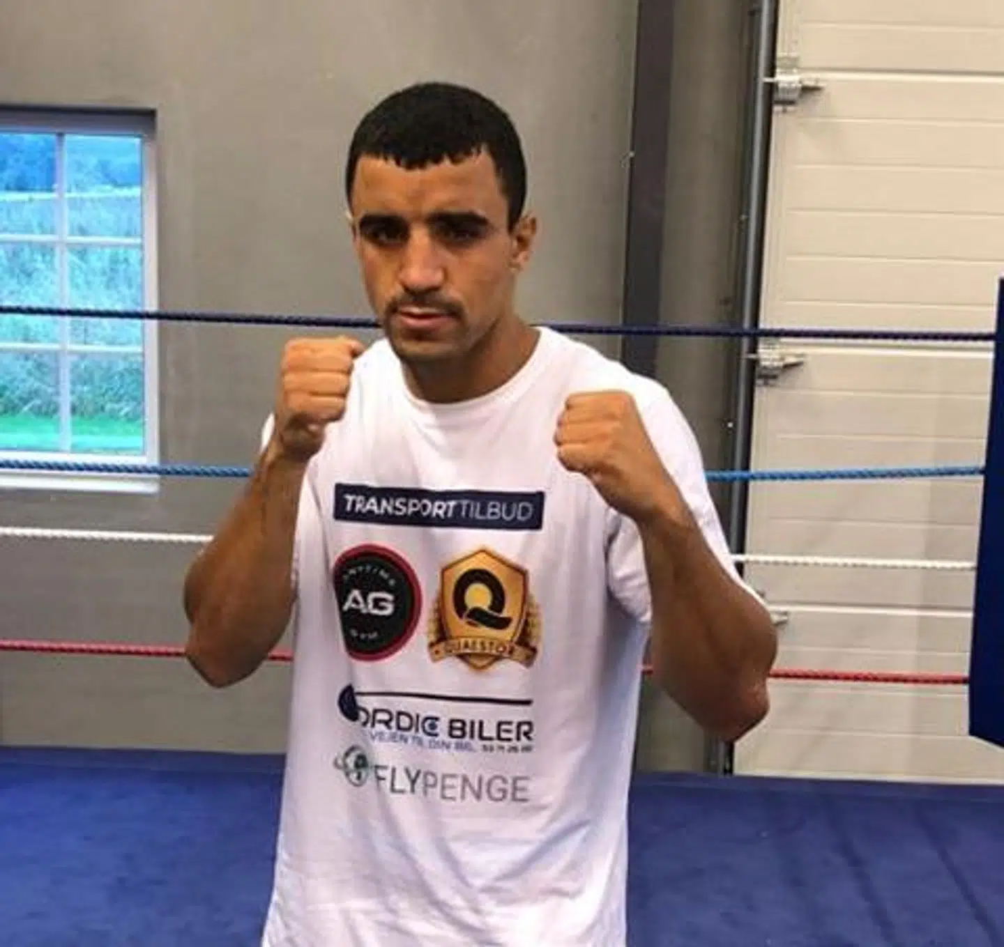 Abdul Khattab i træningscentret hos Mikkel Kessler. (privatfoto)