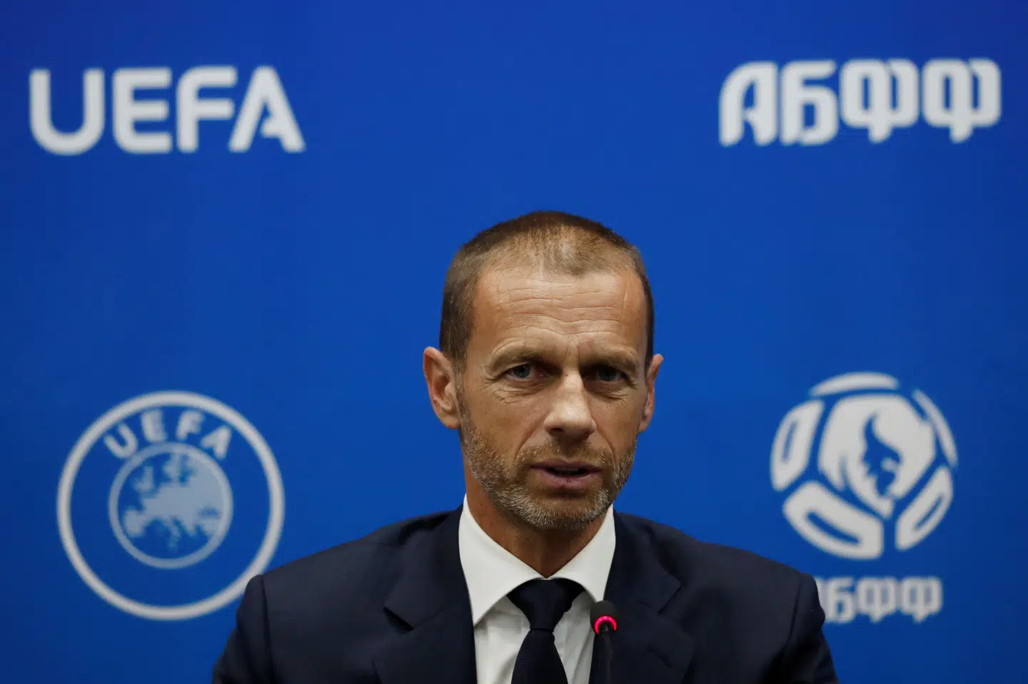 UEFA-præsident Aleksander Ceferin siger, at EM i 2020 kommer til at forurene meget. (Arkivfoto) Vasily Fedosenko/Reuters
