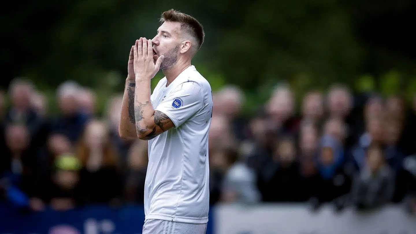 FCKs Nicklas Bendtner under kampen mellem Hillerød Fodbold- FC København i Sydbank Pokalen på Hillerød Stadion, onsdag den 25. september 2019.. (Foto: Liselotte Sabroe/Ritzau Scanpix)