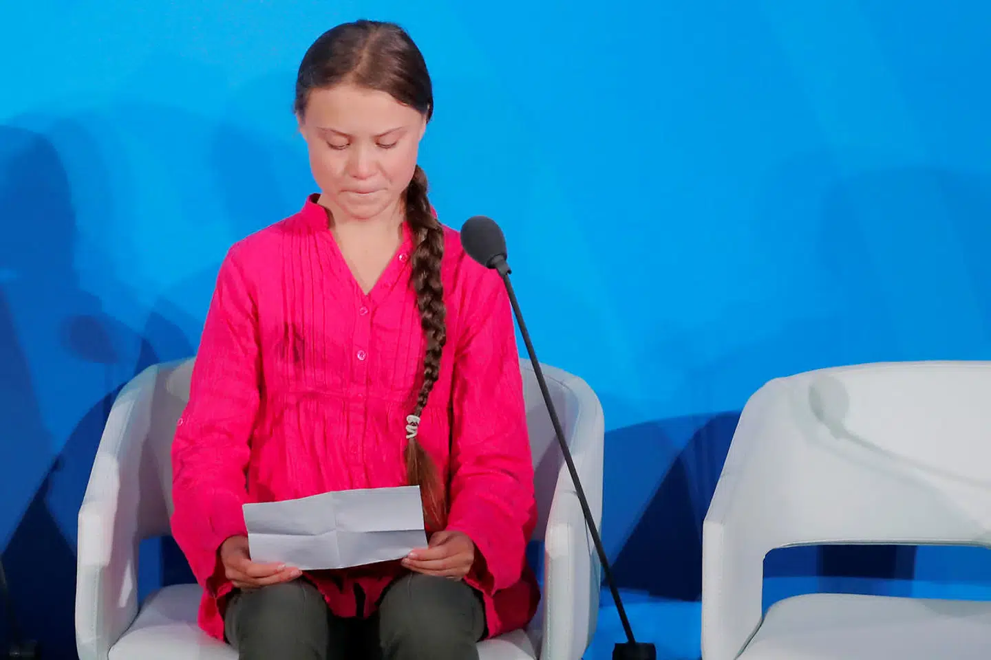 16-year-old Swedish climate activist Greta Thunberg speaks at the 2019 United Nations Climate Action Summit at U.N. headquarters in New York City, New York, U.S., September 23, 2019. REUTERS/Lucas Jackson
