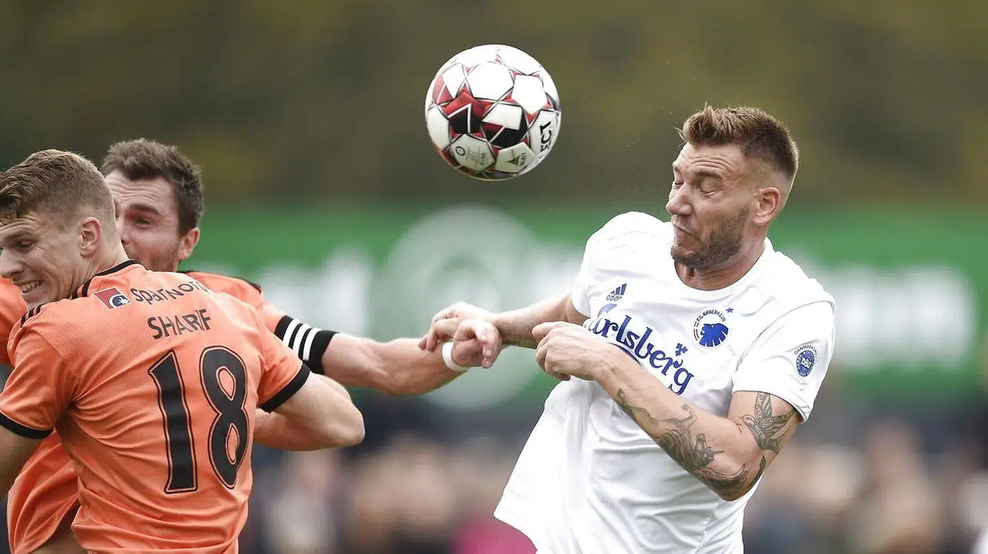 FCK's Nicklas Bendtner nr 32. Hillerød Fodbold møder FC København i Sydbank Pokalen på Hillerød Stadion, onsdag den 25. september 2019. (Foto: Liselotte Sabroe/Scanpix 2019)