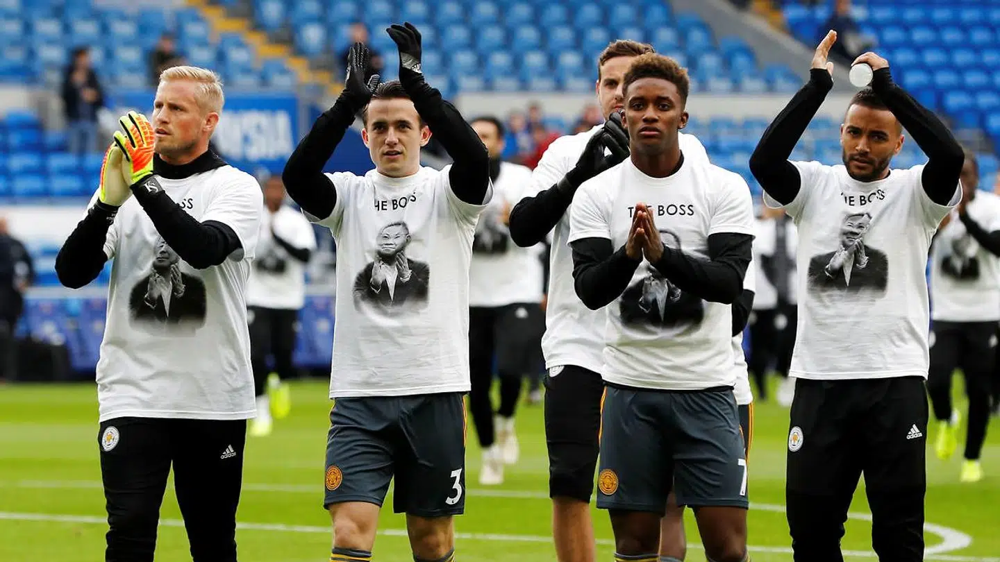 Leicester-spillerne hyldede efterfølgende den afdøde ejer.
