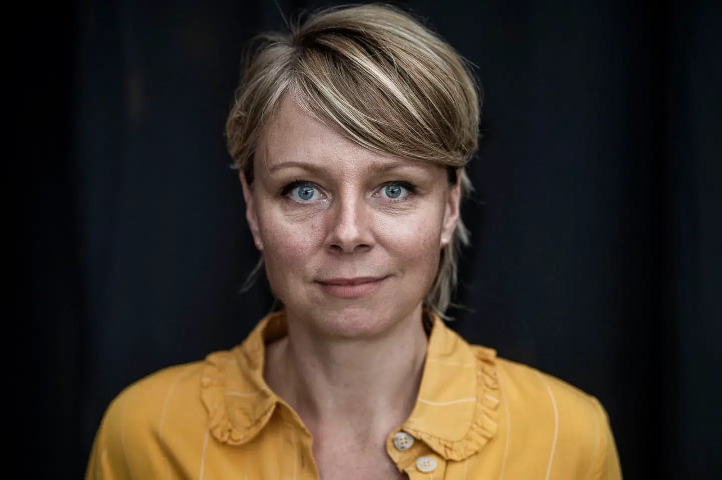 Skuespiller Lene Maria Christensen ved pressemødet på serien 'Fred til lands' i DR Koncerthuset i København, mandag den 23. september 2019.