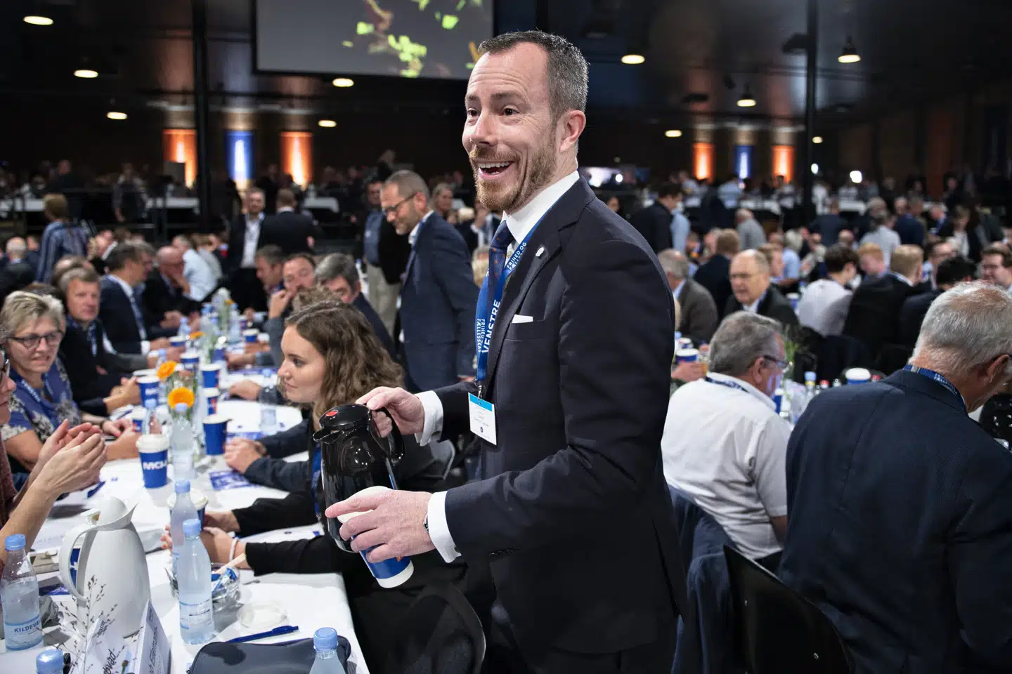 Han blev ikke udfordret, og Jakob Ellemann-Jensen kan som ventet kalde sig formand for Venstre. Henning Bagger/Ritzau Scanpix