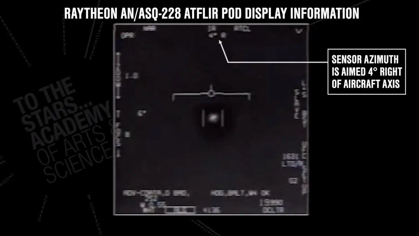 Et af billederne af en UFO, som den amerikanske flåde langt om længe har anerkendt.