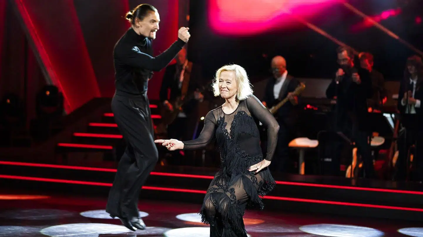 Sangerinden Anne Dorte Michelsen og Marc Christensen brændte ikke igennem på dansegulvet og er nu favoritter til at ryge ud af 'Vild med dans'. (Foto: Martin Sylvest/Ritzau Scanpix)