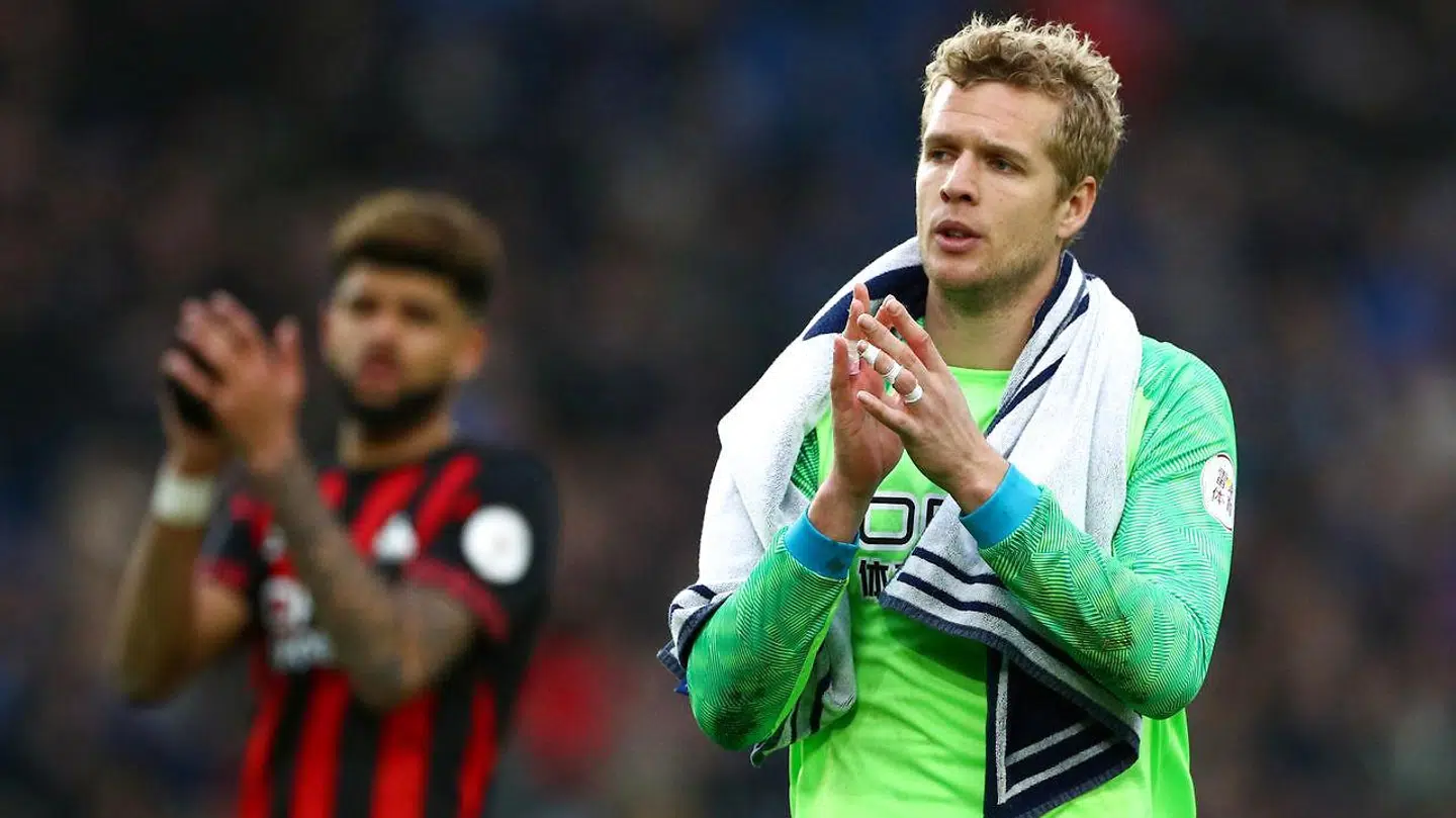 Jonas Lössl spillede i Huddersfield, inden han i dette transfervindue skiftede til Everton.