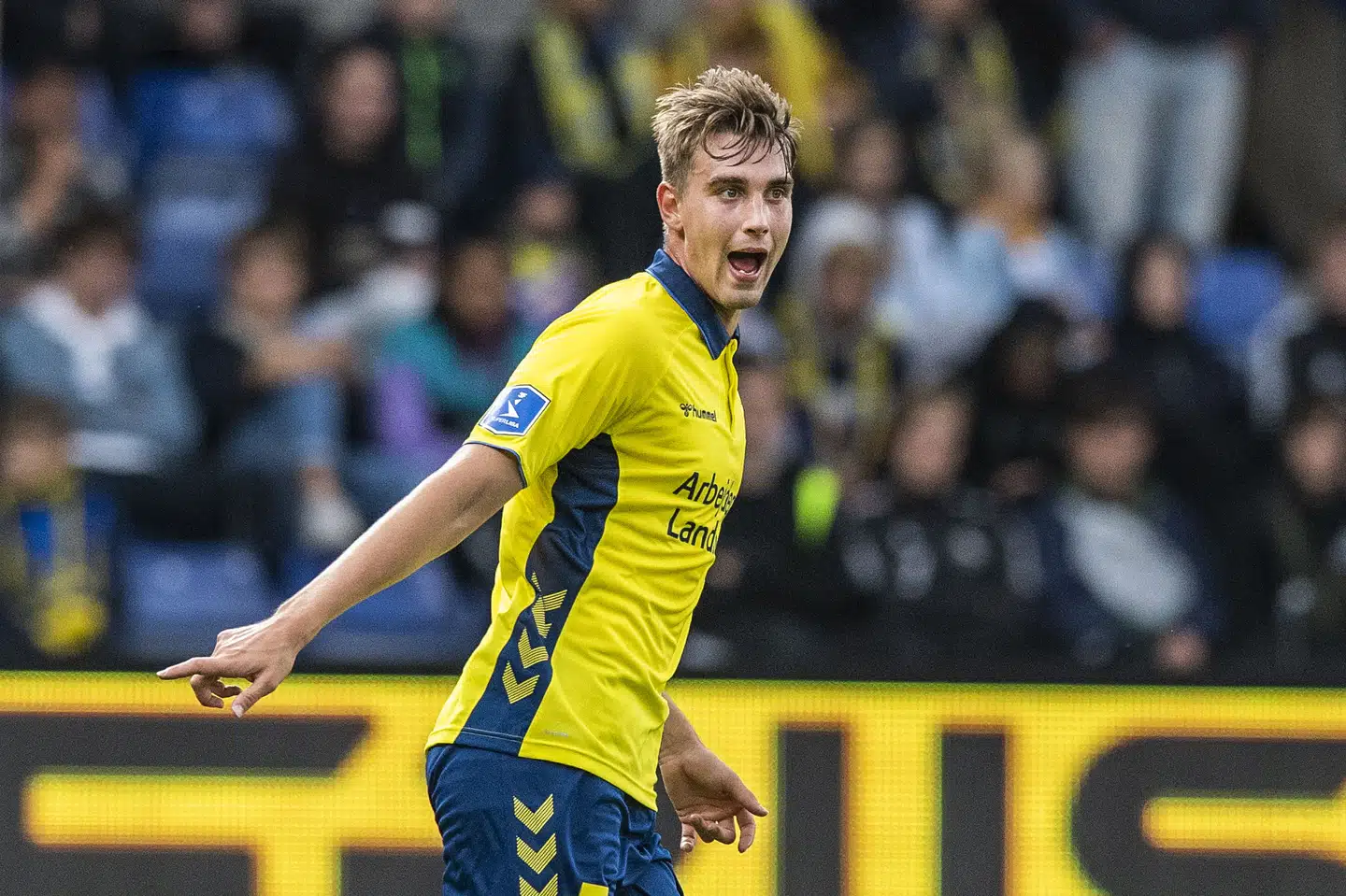 Andreas Maxsø debuterede for Brøndby i sejren over FC Nordsjælland. Anders Kjærbye/Ritzau Scanpix