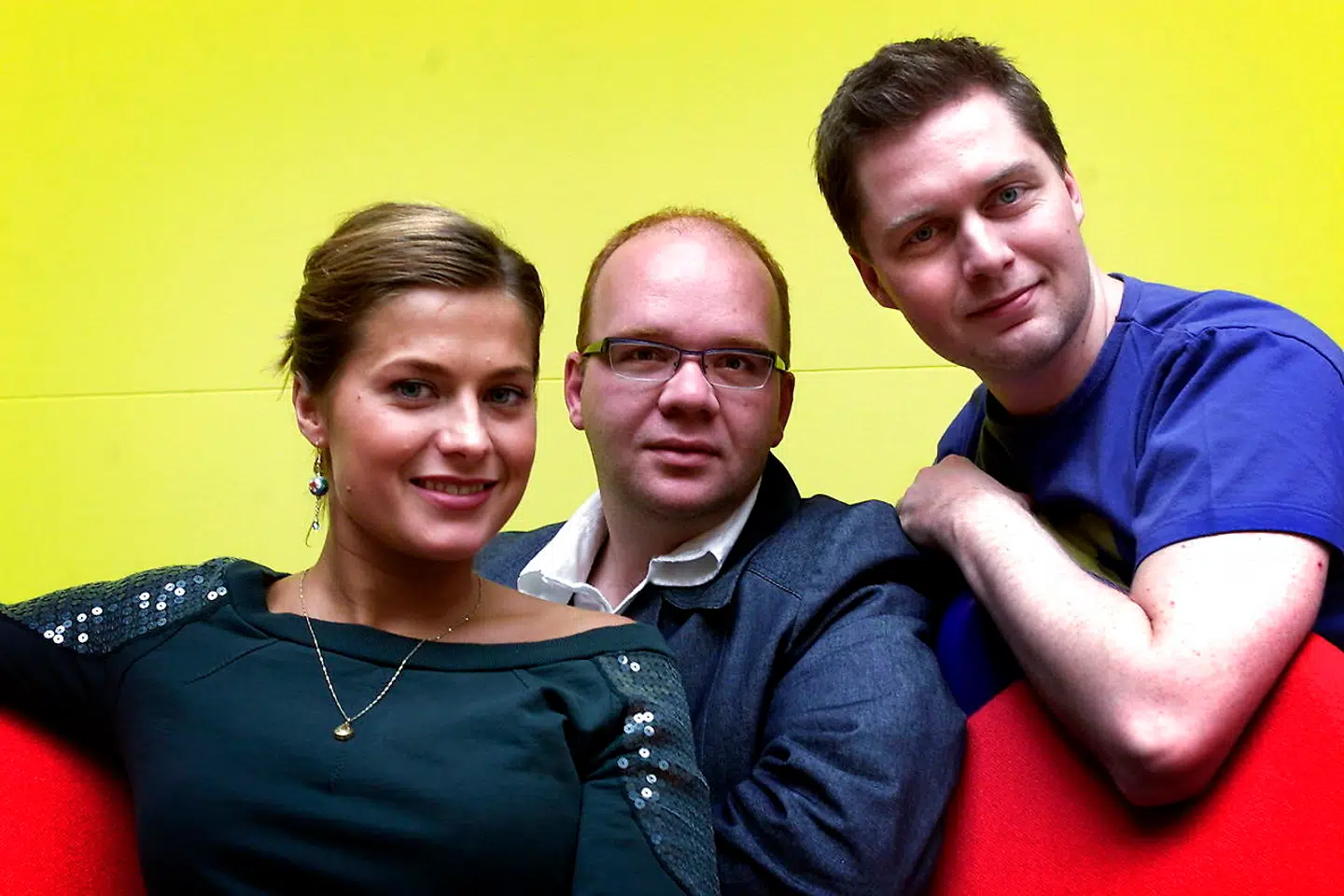 Morgenhyrderne anno 2003, Andrea Elisabeth Rudolph, Lars Hjortshøj og Lasse Rimmer.