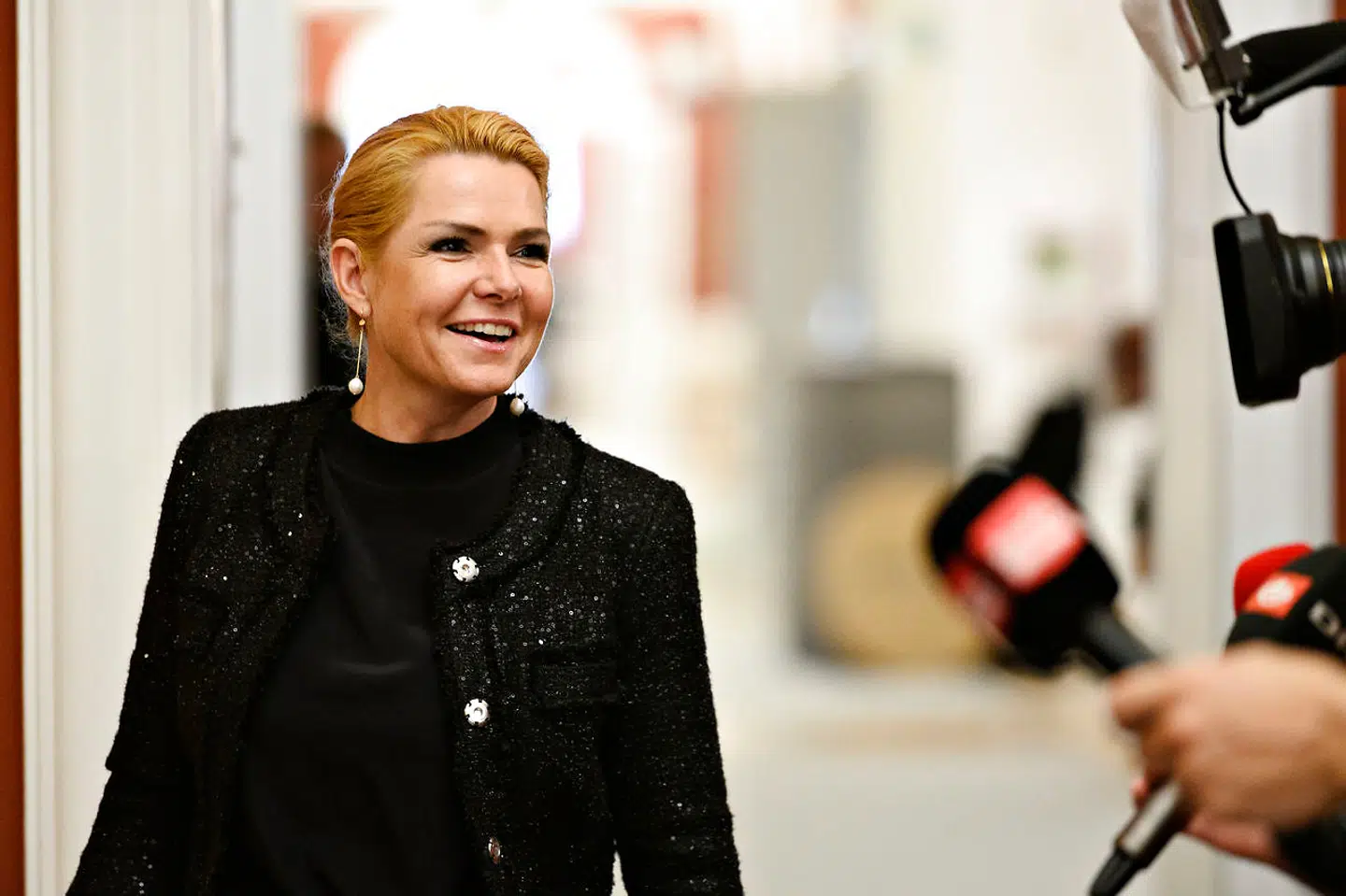 Inger Støjberg (V) forlader Venstres gruppemøde på Christiansborg tirsdag den 10. september 2019.. (Foto: Philip Davali/Ritzau Scanpix)