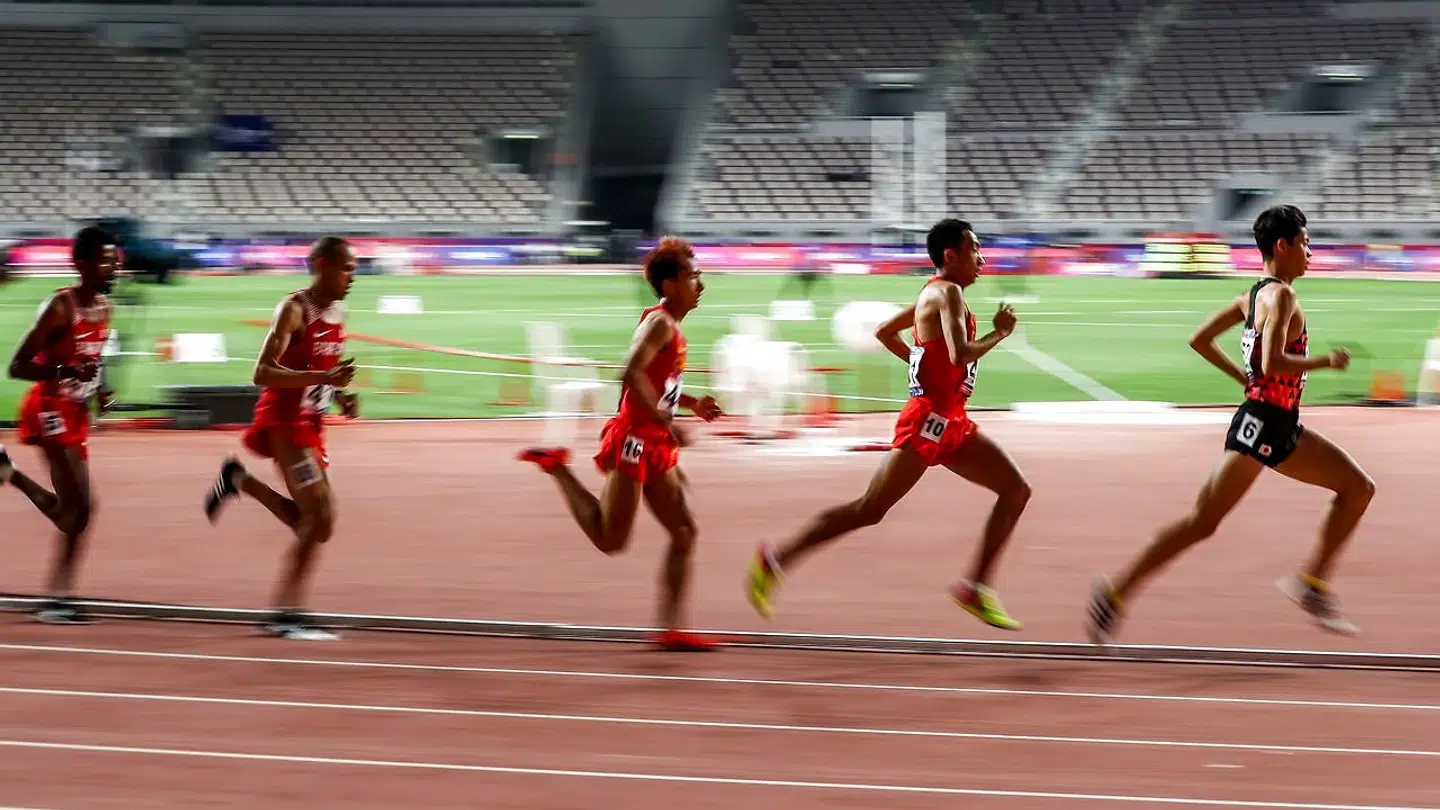 Her er der også tomt på Khalifa International Stadium til de asiatiske atletikmesterskaber.