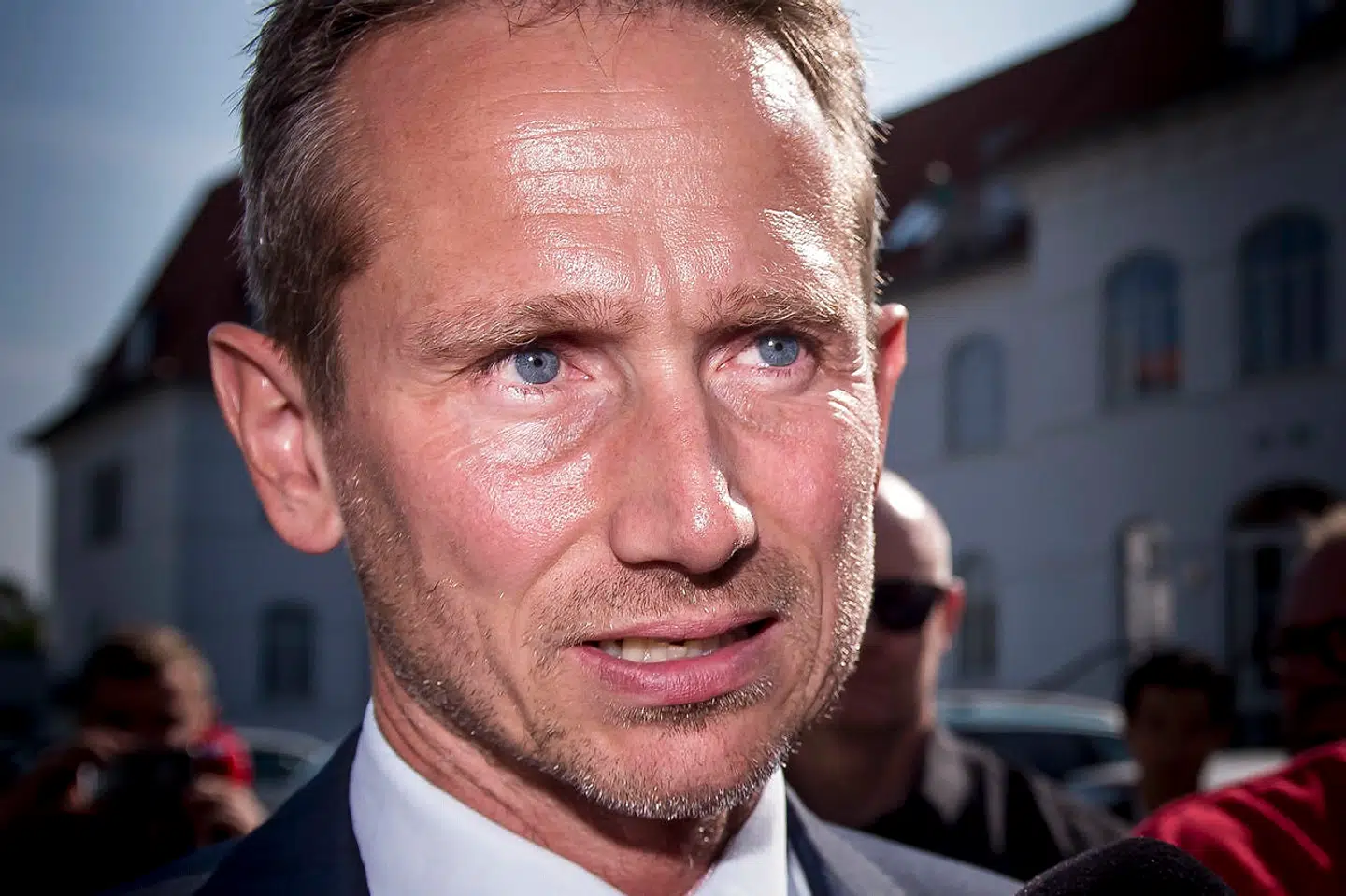 Rørt Kristian Jensen trækker sig som næstformand i Venstre efter Venstres hovedbestyrelses møde på Hotel Comwell i Brejning nær Vejle, fredag den 30. august 2019.