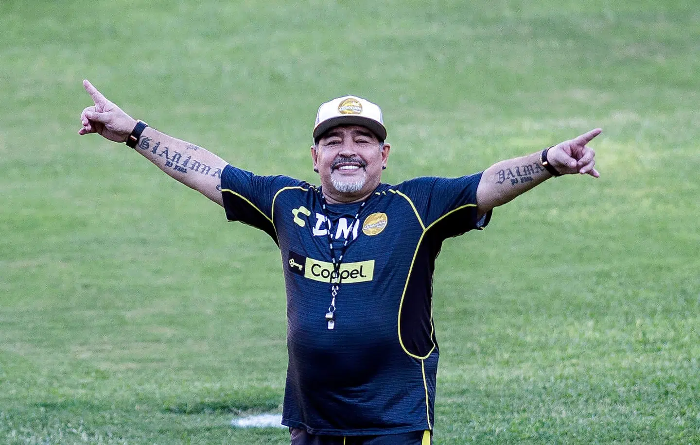 Maradona i sit sineste cheftræner job hos Dorados i Mexico.
