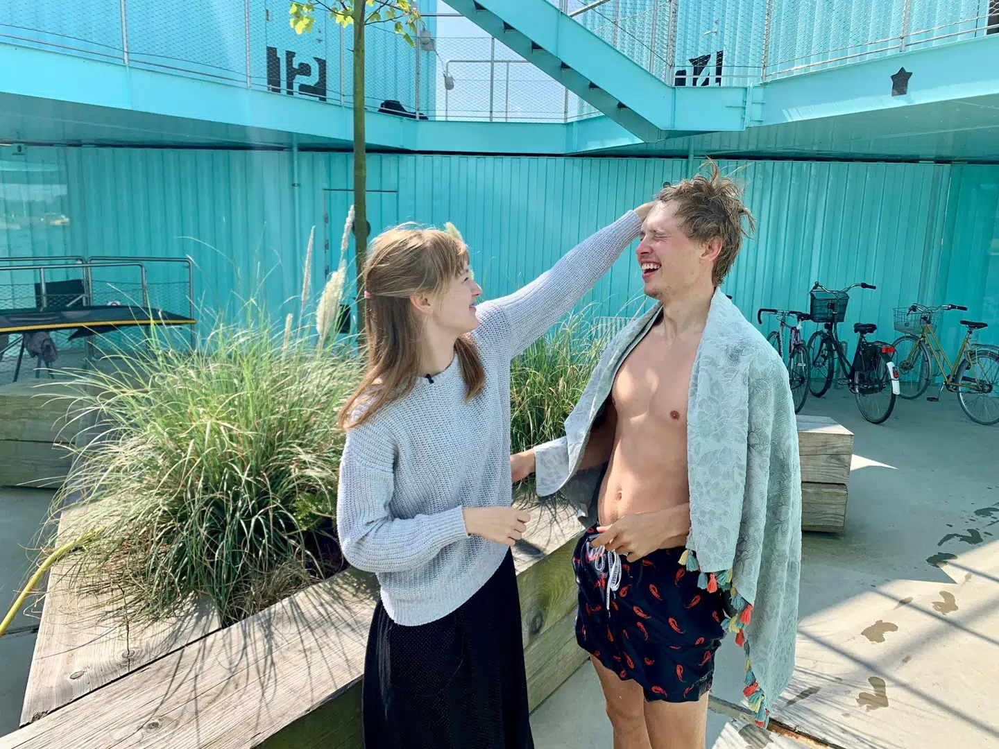 Silke og Mads var de to første, der flyttede ind i Urban Rigger. Til vinter kommer der endnu flere af den type studieboliger på Refshaleøen.
