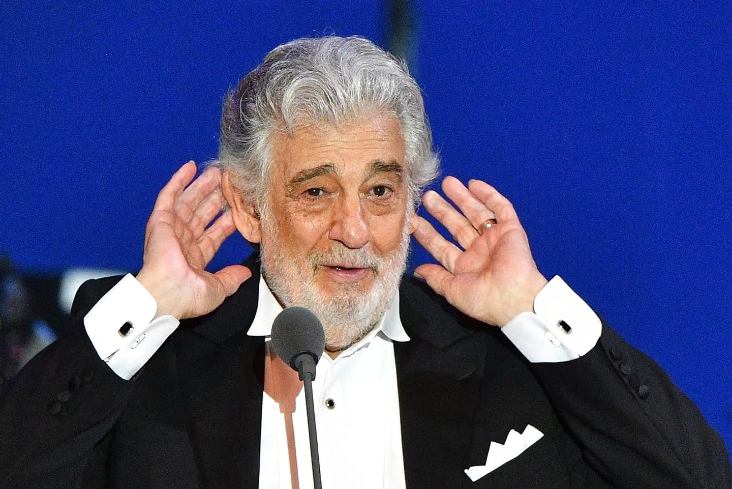 Den spanske tenor Placido Domingo. Her under en koncert.