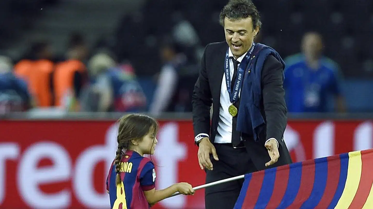Xana var på banen med farmand i 2015, da Barcelona vandt Champions League.