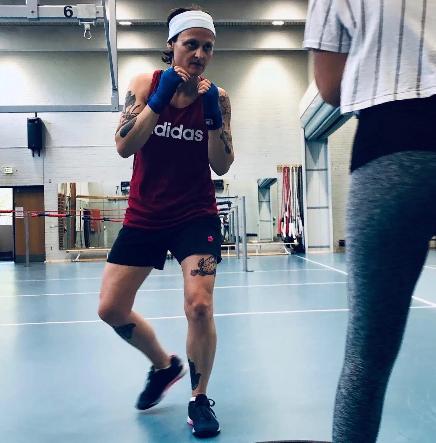 Marlene Berardino til boksetræning.