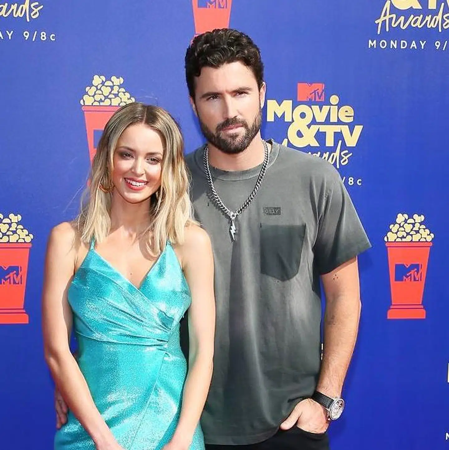 Kaitlynn Carter og Brody Jenner, da de stadig var sammen. hoto by Jean-Baptiste LACROIX / AFP)