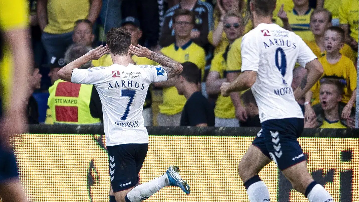 Jakob Ankersen scorede målet til 2-0 mod Brøndby.