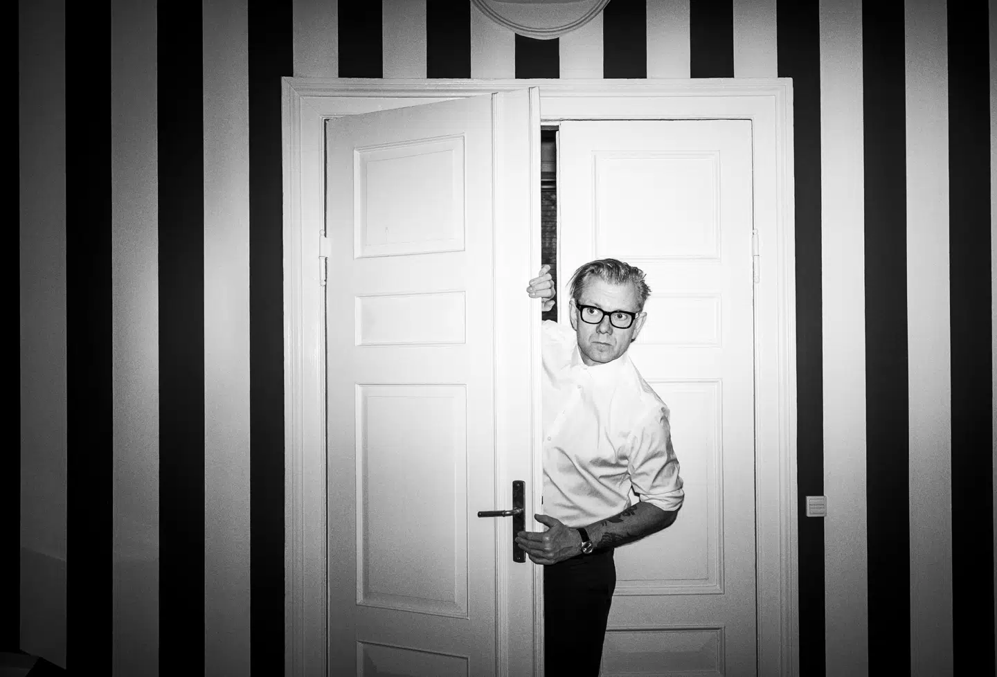Casper Christensen oplever, at mange tror, han er ligesom Casper fra tv-serien 'Klovn', som han har skrevet sammen med komikeren Frank Hvam. Foto: Thomas Lekfeldt/Ritzau Scanpix