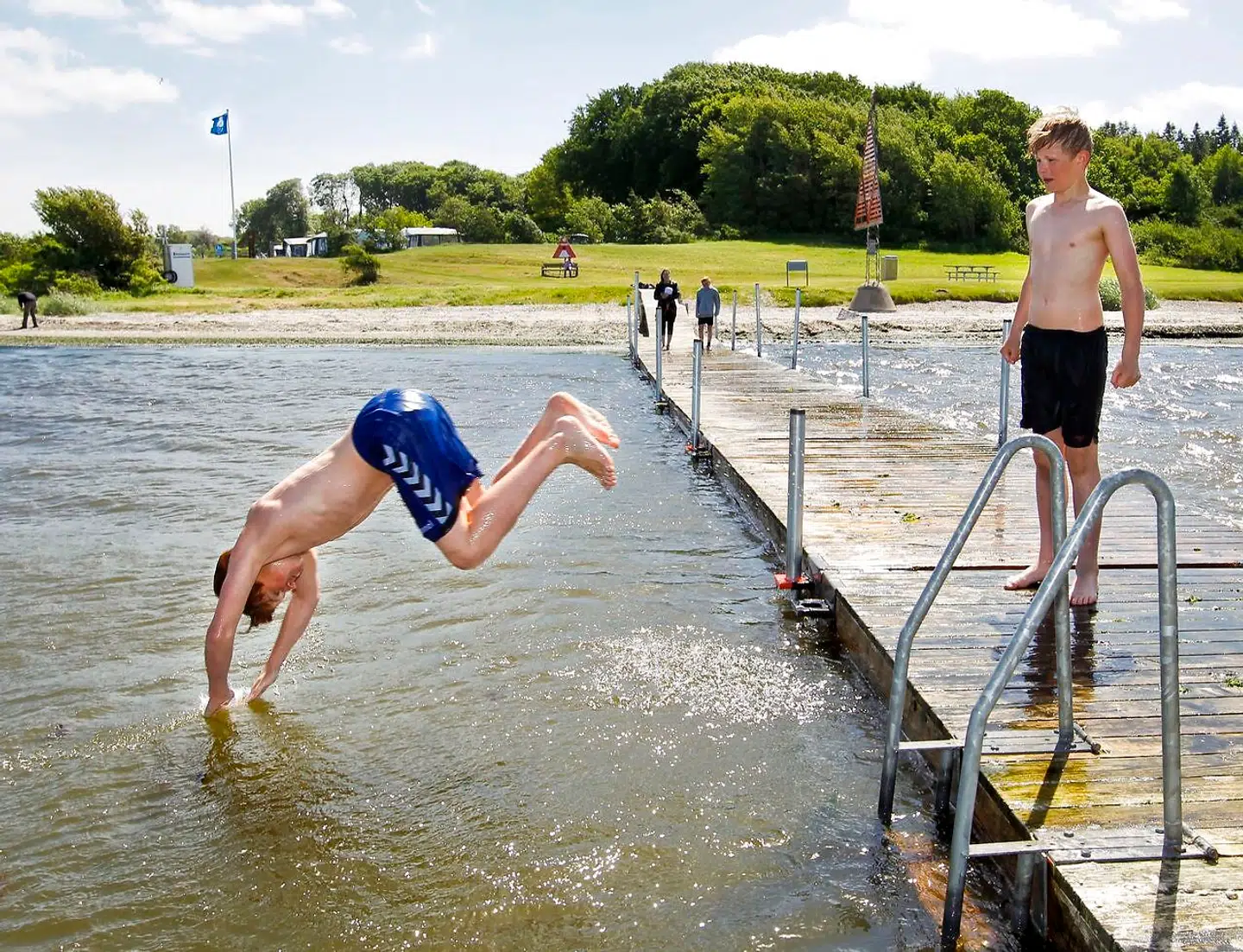 Godt nyt til vandhunde og alle andre, der er vild med sol og sommer: DMI melder om fem dage i træk med flot og varmt sensommervejr. (Arkivfoto)