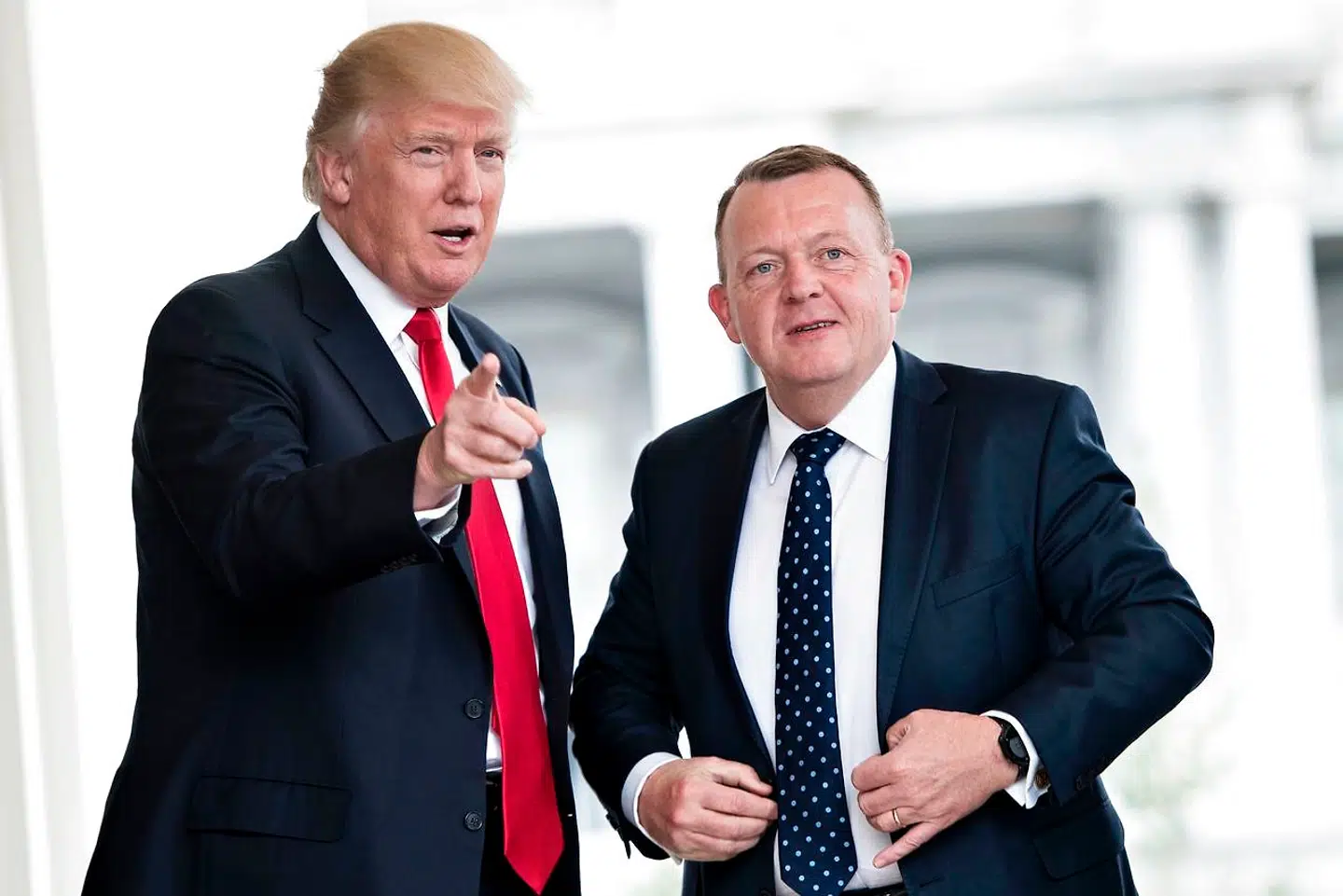 Donald Trump og Lars Løkke Rasmussen i 2017.
