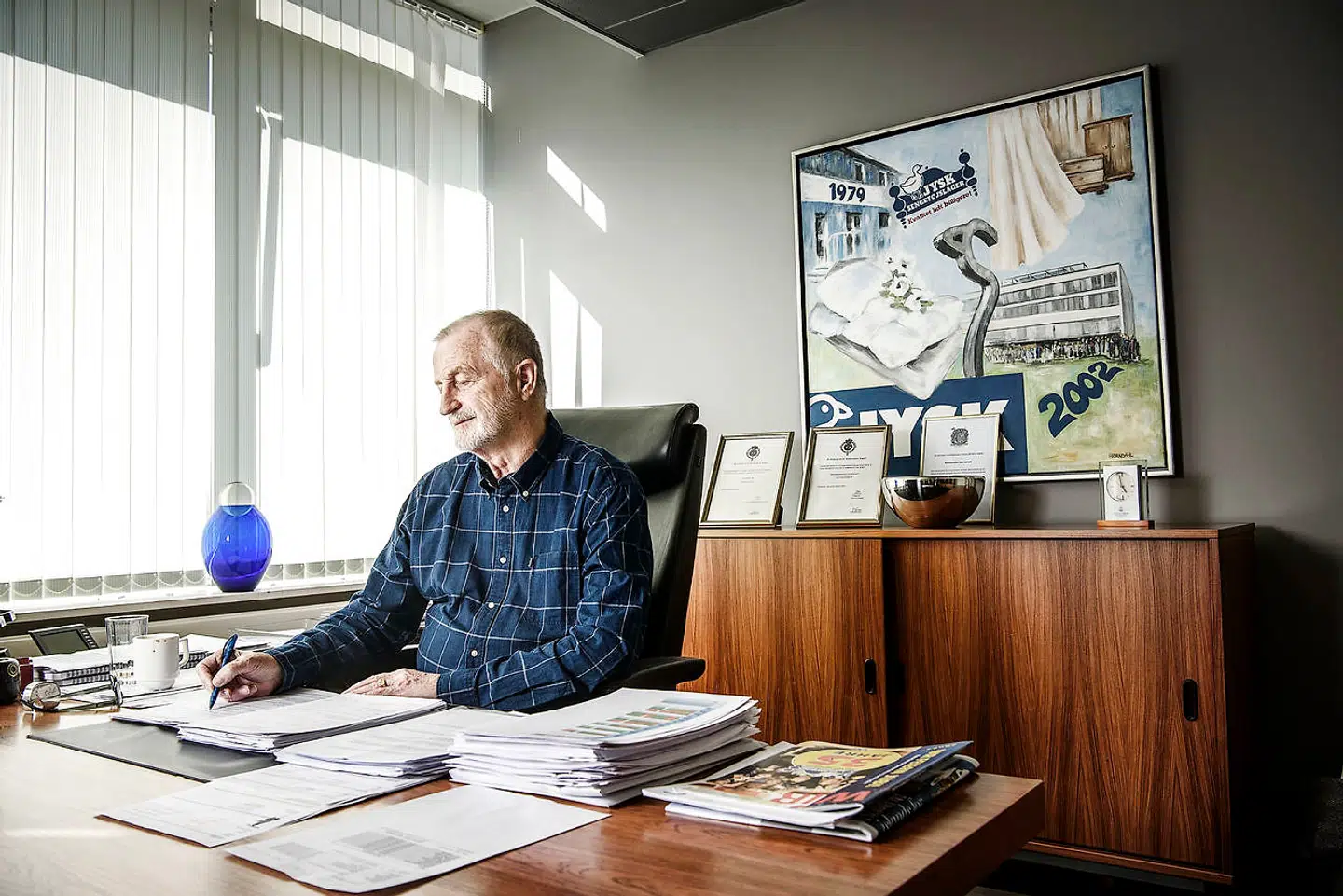 Lars Larsen i Jysks hovedsæde.