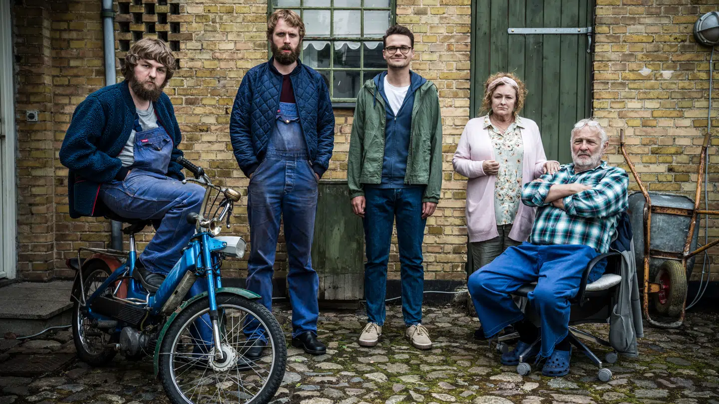 Fra venstre Jonas Mogensen, Kasper Gross, Ruben Søltoft, Kirsten Lehfeldt og Niels Hausgaard.