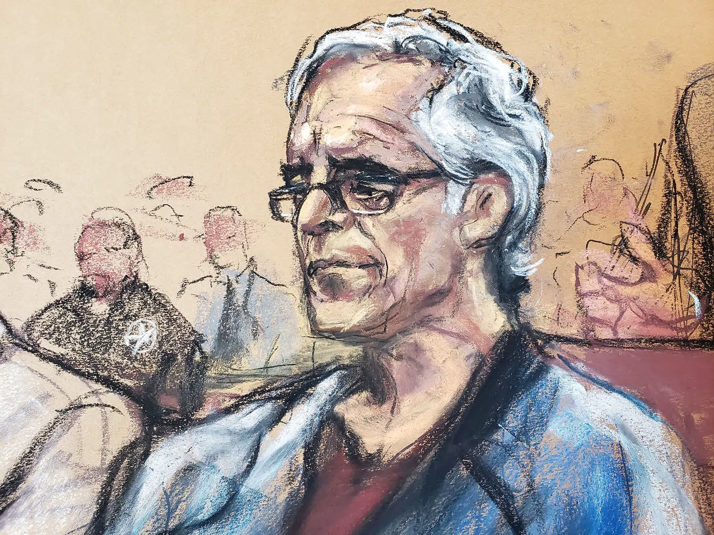Jeffrey Epstein i retten.