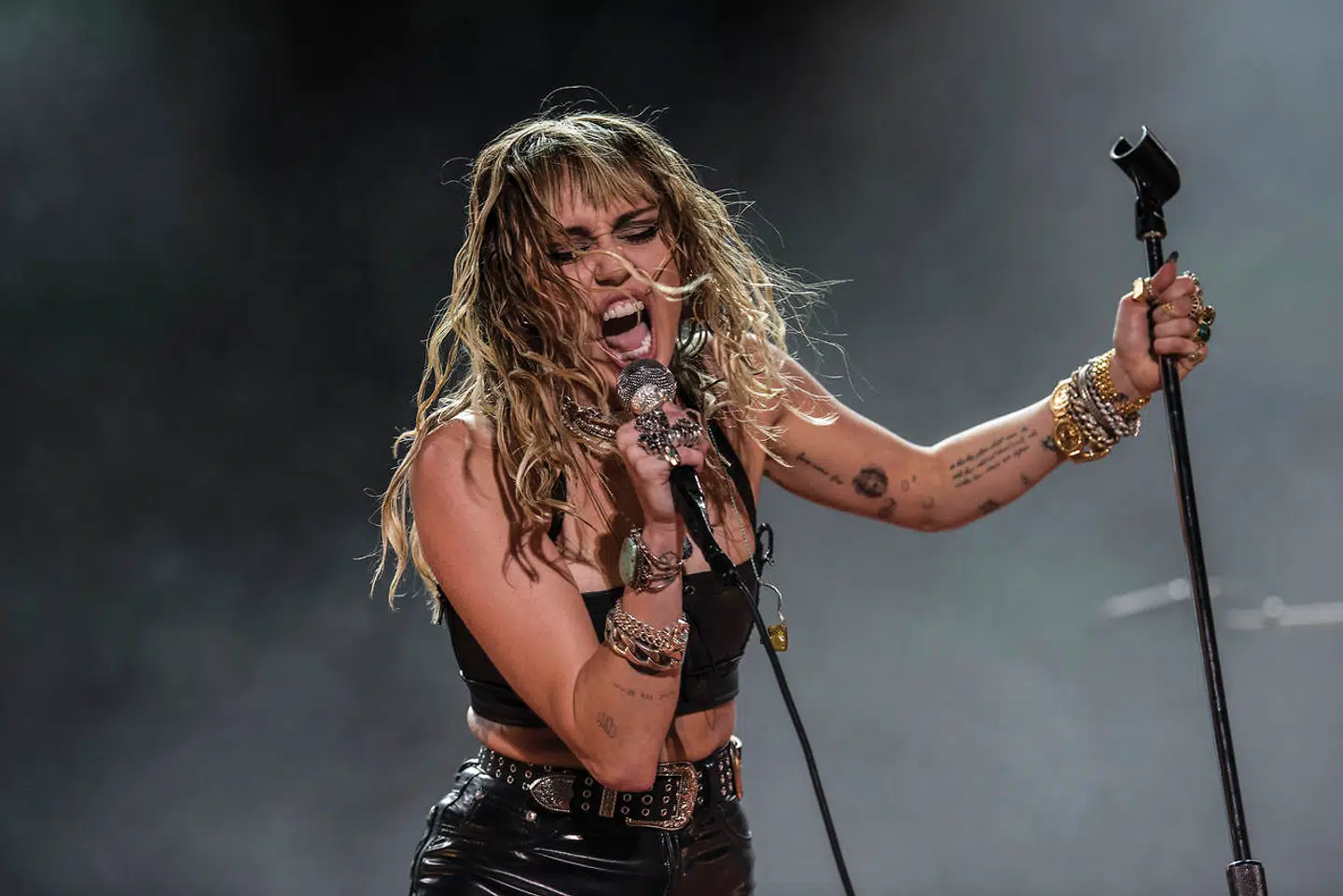 Verdensstjernen, Miley Cyrus, festede på Rød Scene omkring midnat på Tinderbox fredag den 28. juni 2019. BT og For Denmark only.. (Foto: Helle Arensbak/Ritzau Scanpix)